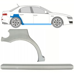 Opravný plech prahu + zadného blatníka pre Alfa Romeo 159 2005-2012 / Pravá / Sada 10316