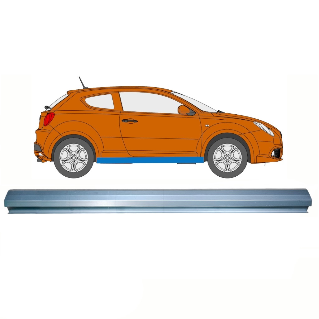 Opravný Plech Prahu Pre Alfa Romeo Mito 2008-2018 / Vľavo = Vpravo (Symetrické) 10707