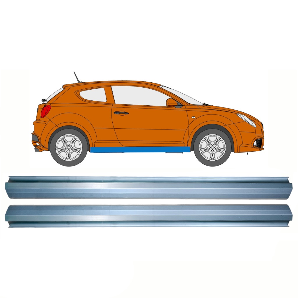 Opravný Plech Prahu Pre Alfa Romeo Mito 2008-2018 / Vľavo = Vpravo (Symetrické) / Sada 10708