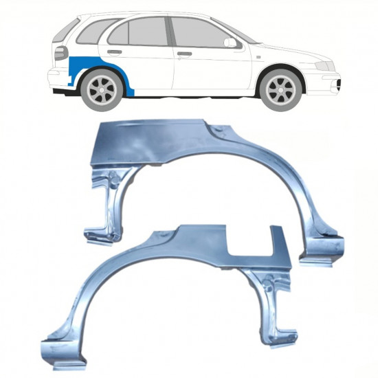 Lem zadného blatníka pre Nissan Almera 1995-2000 / Ľavá+Pravá / Sada 10223