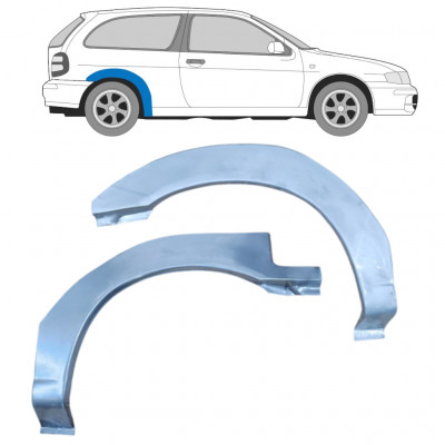 Lem zadného blatníka pre Nissan Almera 1995-2000 / Ľavá+Pravá / Sada 10455