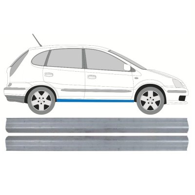 Opravný plech prahu pre Nissan Almera Tino 2000-2006 / Vľavo = Vpravo (symetrické) / Sada 10649