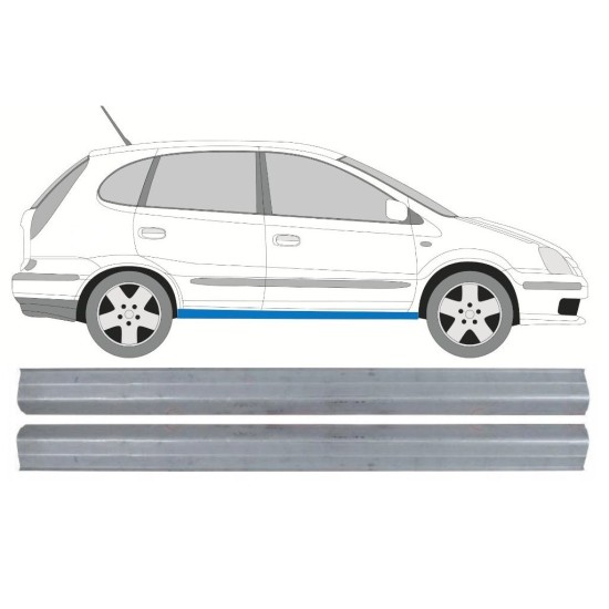 Opravný plech prahu pre Nissan Almera Tino 2000-2006 / Vľavo = Vpravo (symetrické) / Sada 10649
