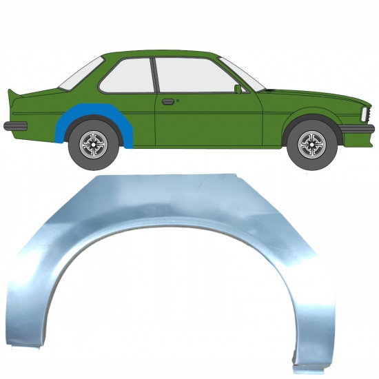 Lem zadného blatníka pre Opel Ascona B 1975-1981 / Pravá 8788