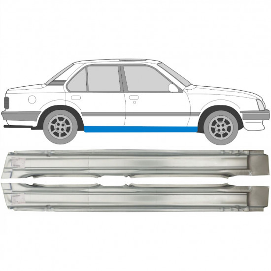 Opravný plech prahu pre Opel Ascona / V Cavalier 1981-1988 / Ľavá+Pravá / Sada 9488