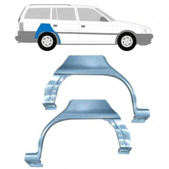 Lem zadného blatníka pre Opel Astra 1991-2002 / Ľavá+Pravá / COMBI / Sada 9685