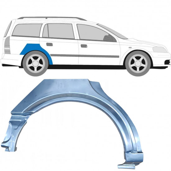 Lem zadného blatníka pre Opel Astra 1998-2009 / Pravá / COMBI 6860