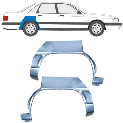 Lem zadného blatníka pre Audi 100 C3 1982-1991 / Ľavá+Pravá / Sada 9993