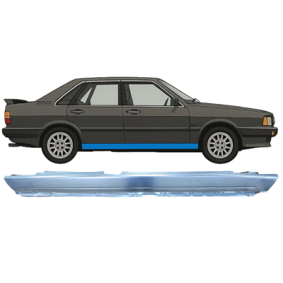 Kompletný prah pre Audi 80 B2 1978-1986 / Pravá 9114