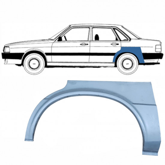 Lem zadného blatníka pre Audi 80 B2 1978-1986 / Ľavý 8892