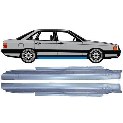 Kompletný prah pre Audi 100 C3 1982-1990 / Ľavá+Pravá / Sada 6418