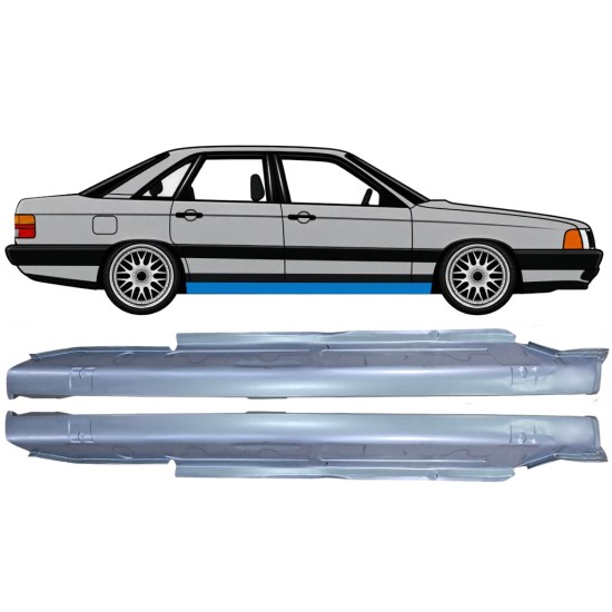 Kompletný prah pre Audi 100 C3 1982-1990 / Ľavá+Pravá / Sada 6418