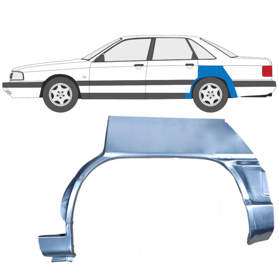 Lem zadného blatníka pre Audi 100 C3 1982-1991 / Ľavý 7608