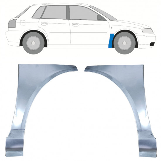 Opravný plech predného blatníka pre Audi A3 8L 1996-2003 / Sada 11804