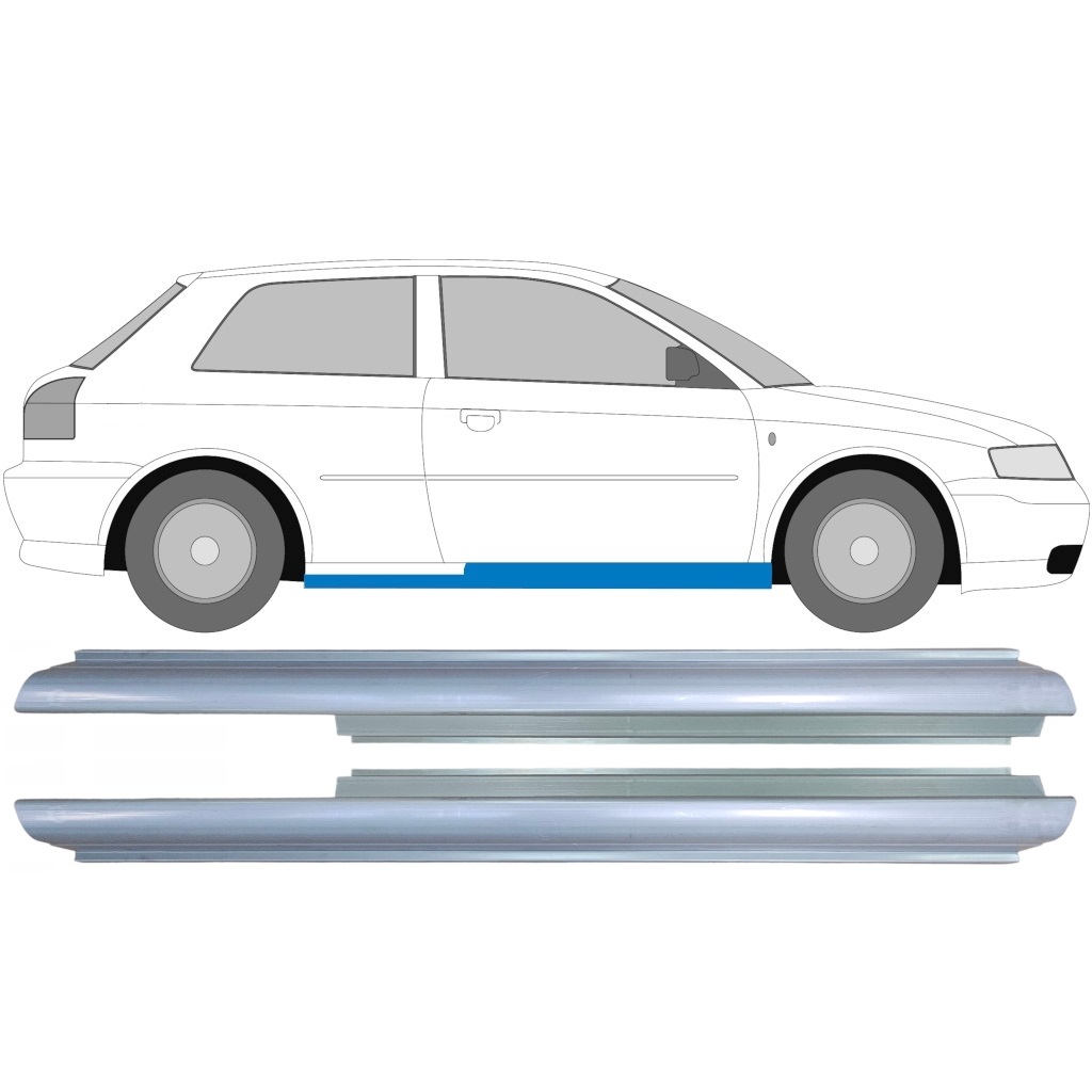 Opravný Plech Prahu Pre Audi A3 8L 1996-2003 / Ľavá+Pravá / Sada 9169