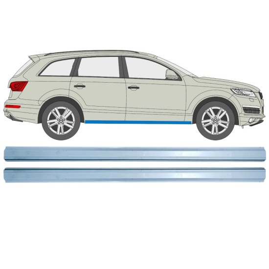 Opravný plech prahu pre Audi Q7 2005-2015 / Ľavá+Pravá / Sada 14989 Opravný plech prahu pre Audi Q7 2005-2015 / Ľavá+Pravá / Sada 14989