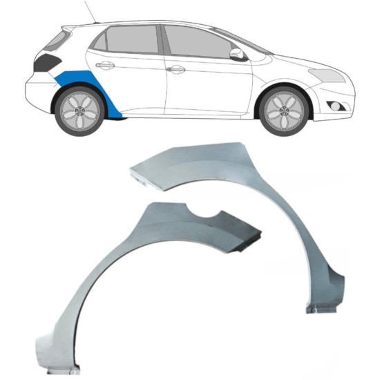 Lem zadného blatníka pre Toyota Auris 2007-2012 / Ľavá+Pravá / Sada 16855