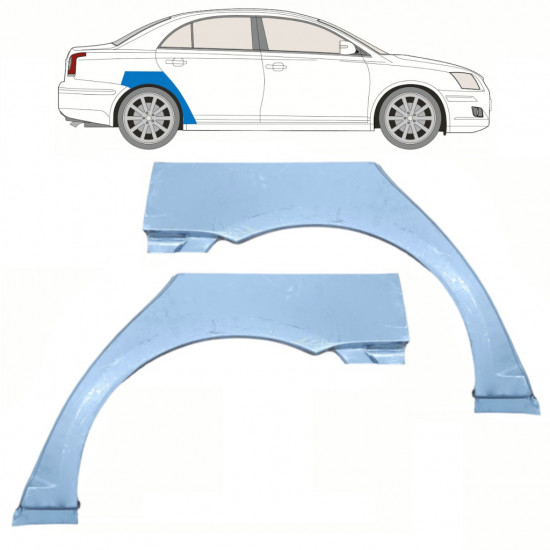 Lem zadného blatníka pre Toyota Avensis 2003-2008 / Ľavá+Pravá / Sada 10062