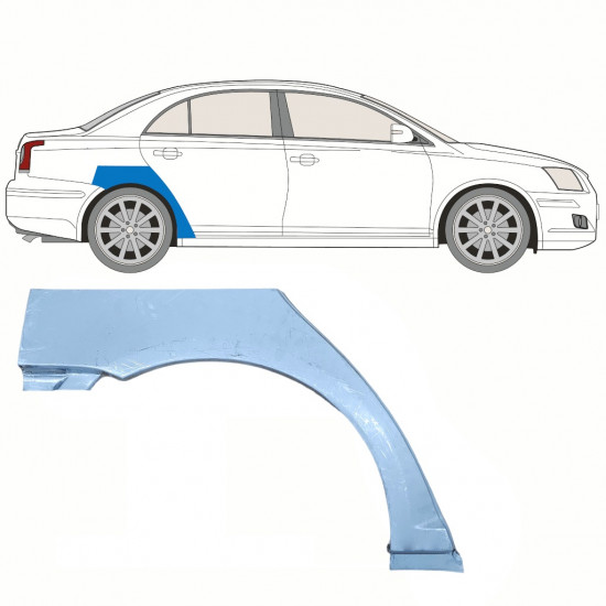 Lem zadného blatníka pre Toyota Avensis 2003-2008 / Pravá 8374