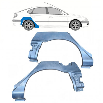 Lem zadného blatníka pre Toyota Avensis 1997-2003 / Ľavá+Pravá / Sada 9814