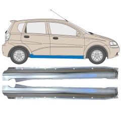 Kompletný prah pre Chevrolet Aveo 2003-2006 / Ľavá+Pravá / HATCHBACK / Sada 14539