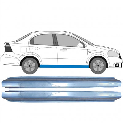 Opravný plech prahu pre Chevrolet Aveo 2003-2008 / Ľavá+Pravá / Sada 10401