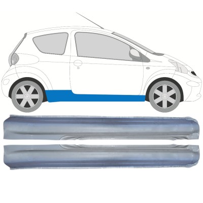 Kompletný prah pre Toyota Aygo 2005-2012 / Ľavá+Pravá / Sada 14560