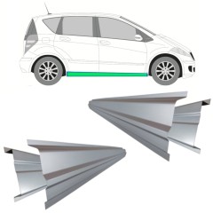 Opravný plech prahu vnútorný + vonkajší pre Mercedes A-Class W169 2004-2012 / Ľavá+Pravá / Sada 11157