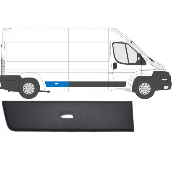 Bočná lišta B-stĺpika s otvorom so svetlom pre Fiat Ducato 2006- / Pravá 6548