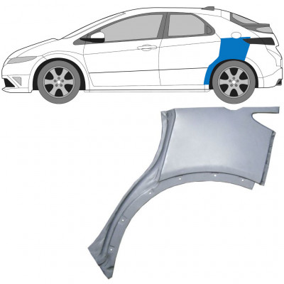 Lem zadného blatníka pre Honda Civic 2005-2011 / Ľavý 6635