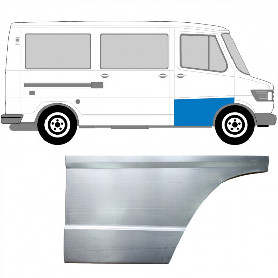 Opravný plech predných dverí vysoký pre Mercedes T1 1977-1996 / Pravá 5226