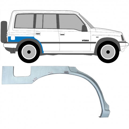 Lem zadného blatníka pre Suzuki Vitara 1996-2003 / Pravá 7039