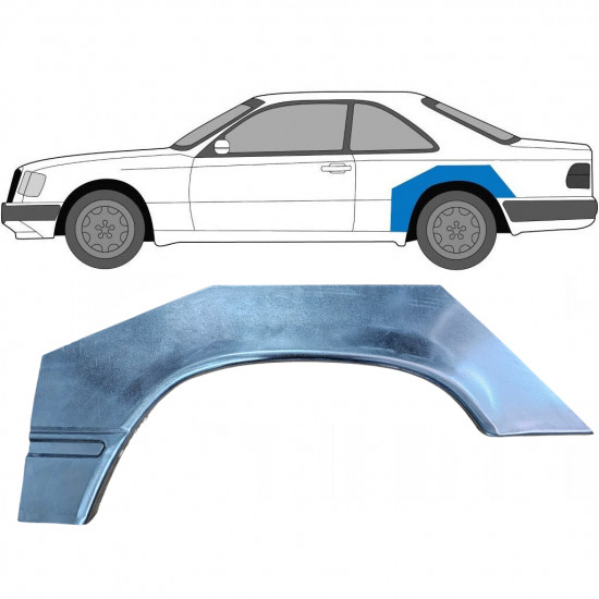 Lem zadného blatníka pre Mercedes W124 1984-1997 / Ľavý / COUPE 5391