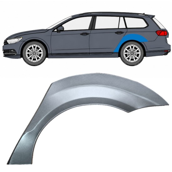 Lem zadného blatníka pre Volkswagen Passat B7 2010-2015 / Ľavý / COMBI 16973