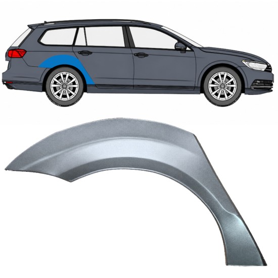 Lem zadného blatníka pre Volkswagen Passat B7 2010-2015 / Pravá / COMBI 16972