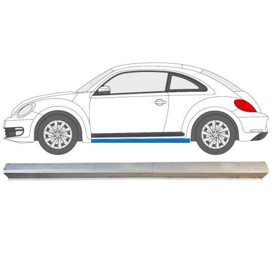 Opravný plech spodnej časti prahu pre Volkswagen Beetle 2011-2019 / Ľavý 15096