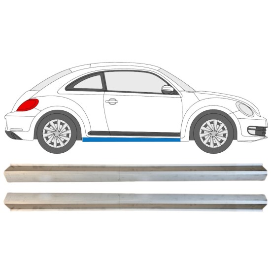 Opravný plech spodnej časti prahu pre Volkswagen Beetle 2011-2019 / Ľavá+Pravá / Sada 15097