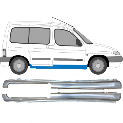 Opravný plech prahu pre Peugeot Partner 1996- / Ľavá+Pravá / Sada 9538