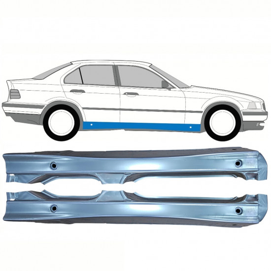 Kompletný prah pre BMW 3 E36 1990-2000 / Ľavá+Pravá / Sada 10856