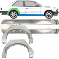Opravný plech prahu + zadného blatníka pre BMW 3 E30 1987-1994 / Ľavá+Pravá / Sada 9518