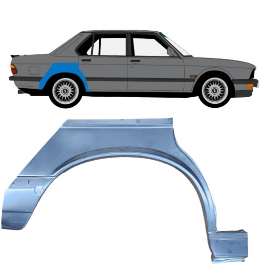Lem zadného blatníka pre BMW 5 E28 1981-1987 / Pravá 7622