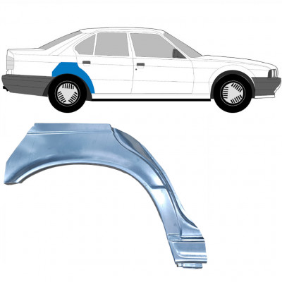 Lem zadného blatníka pre BMW 5 E34 1987-1996  / Pravá / SEDAN 6400