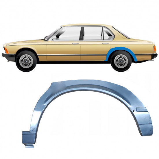 Lem zadného blatníka pre BMW 7 E23 1976-1986 / Ľavý 7628