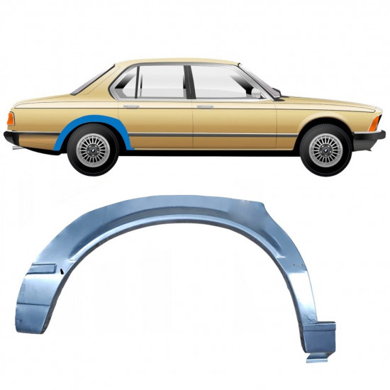 Lem zadného blatníka pre BMW 7 E23 1976-1986 / Pravá 7627