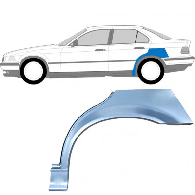 Lem zadného blatníka pre BMW 3 E36 1990-2000  / Ľavý / SEDAN 6395