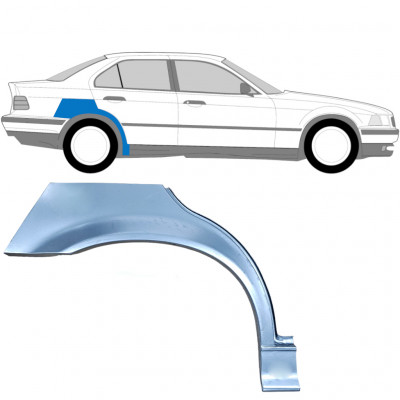 Lem zadného blatníka pre BMW 3 E36 1990-2000  / Pravá / SEDAN 6394