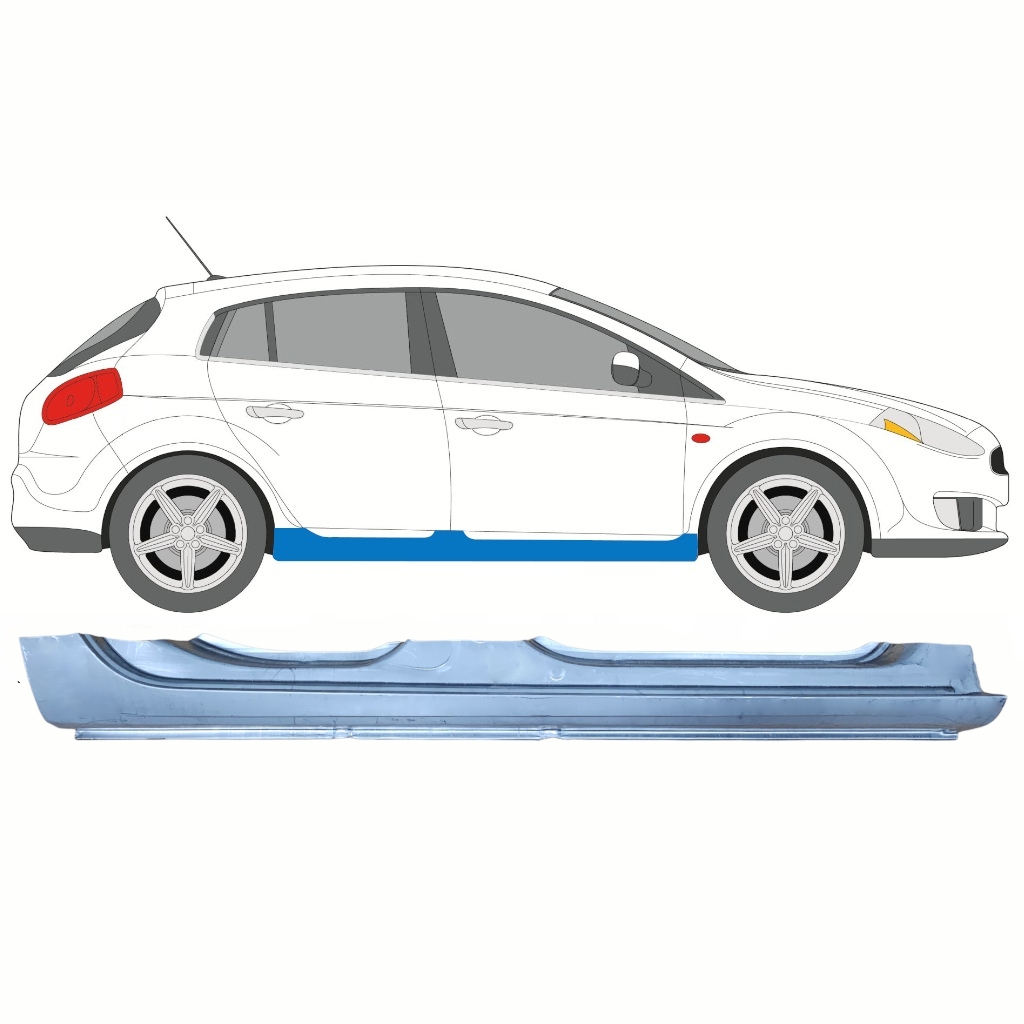 Kompletný Prah Pre Fiat Bravo Ii 2007-2014 / Pravá 10224