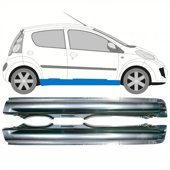 Opravný plech prahu pre Peugeot 107 Citroen C1 2005- / Ľavá+Pravá / Sada 10337