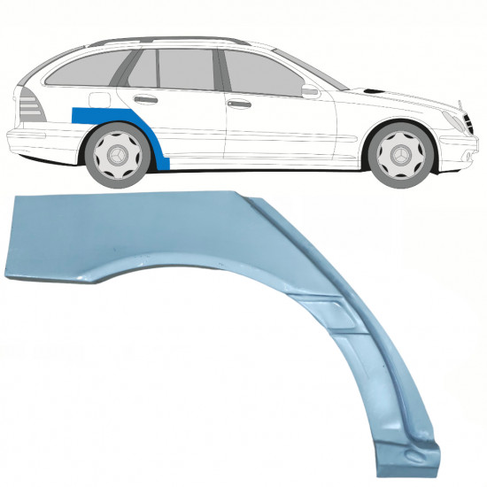 Lem zadného blatníka pre Mercedes C-class 2000-2007 / Pravá / COMBI 9098