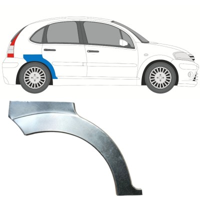 Lem zadného blatníka pre Citroen C3 2002-2010 / Pravá 14767